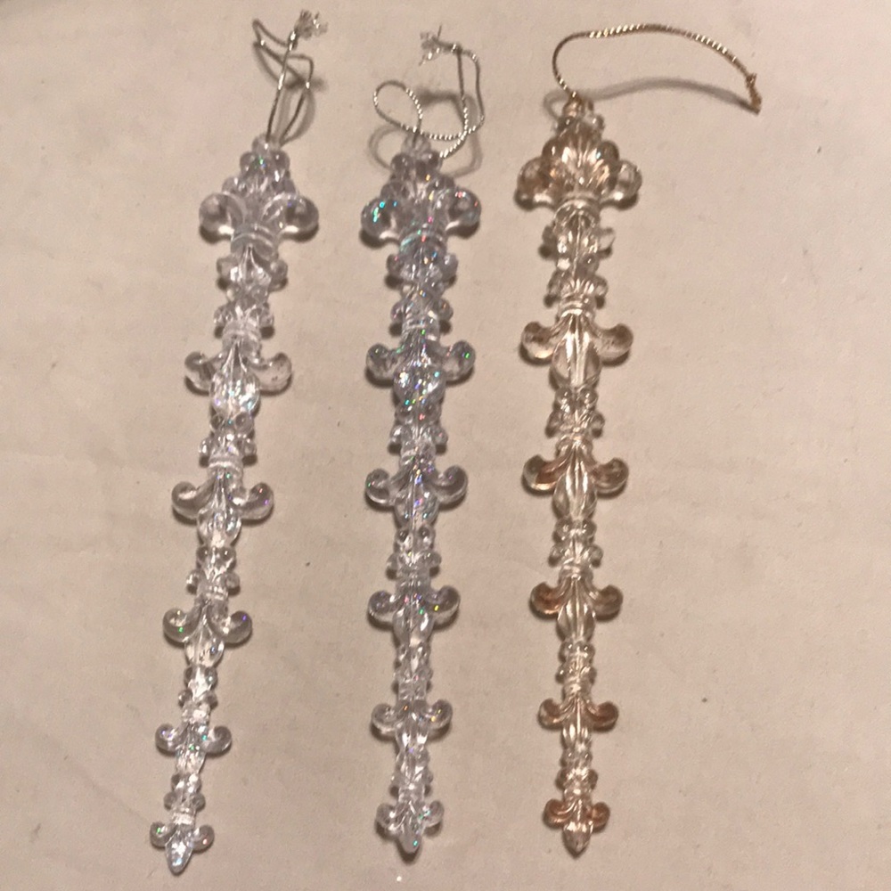 Beautiful fleur de lis Christmas ornaments